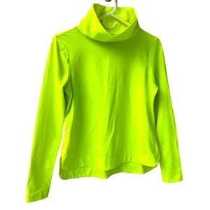 Dudley Stephens Summit Turtleneck Neon Yellow Repreve Stretch XS